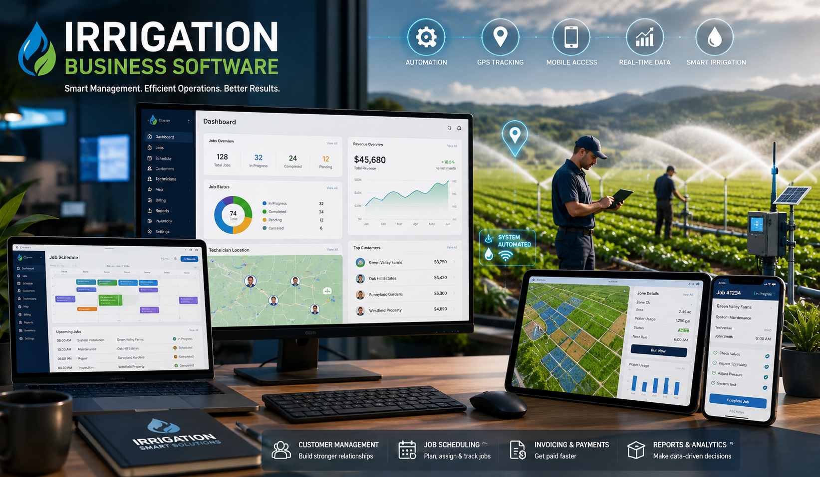 Smart Irrigation Business Software for Better Management